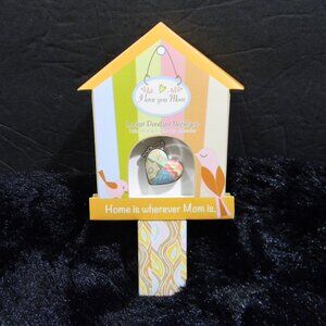 Jil Zarah Heart Locket Pendant Necklace 16 inch Clay "I Love You Mom" NEW